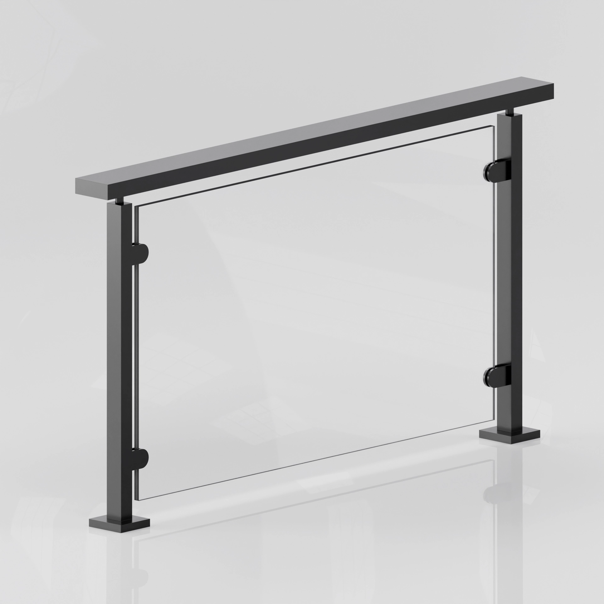 Post and Clamp with Top Rail